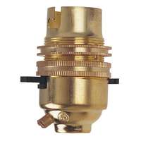 Lyvia LHBCBRSW BC Brass Safety Lamp Light Holder 1/2 Inch Switched with Earth_base