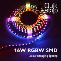 Quik Strip Professional High Density 16W RGBW SMD LED Strip - 3000k, 60LEDS/m, CRI >80 - 312Lm/m, 24V