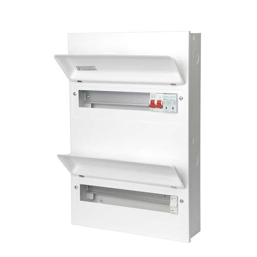 Danson Double Stacked Metal Consumer Unit 27 Ways (12+15) With 100A Main Switch & T2 SPD And Connect