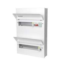 Danson Double Stacked Metal Consumer Unit 24 Ways (10+14) With 100a Main Switch & T2 SPD & 2 x 80A