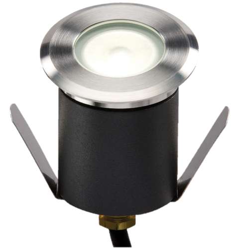230V IP65 1W 4000K High Output LED White Mini Ground Light comes with cable. Non-Dimmable_base
