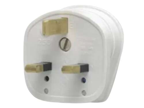 MK Electric Wiring Accessory 13 Amp Safety Plug Adaptor White 1-Gang 646WHI_base