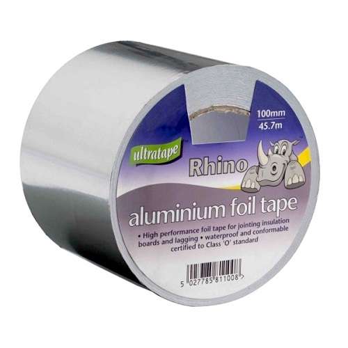 Ultratape Rhino Aluminium Silver Grey Foil Tape_base