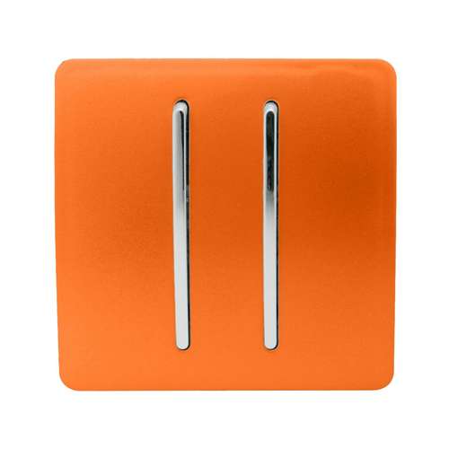 Trendi Switch ART-SSR2OR 2 Gang Retractive Home Automation Switch, Orange