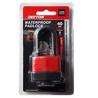 Dekton DT70162 40mm Long Shackle Waterproof Padlock Includes 2 Keys_base