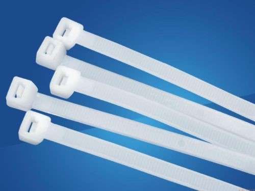 RONBAR CABLE TIES NATURAL / WHITE PACK OF 100 NYLON 66 MATERIAL UL APPROVED CT5W_base