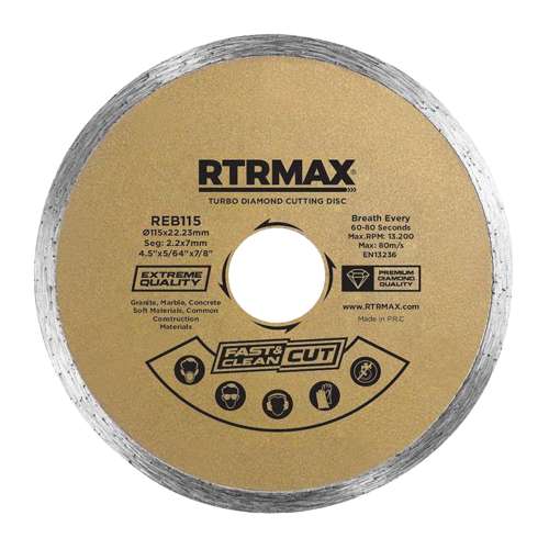 Rtrmax 115mm Diamond Tile Blade, REB115_base