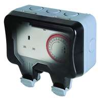 BG Weather Proof Time Controlled 1 Gang Unswitched Socket, WP23TM24_base