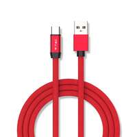 V-TAC VT8631 1M Type-C Ruby Series Usb Braided Cable With Cotton Fabric Red_base