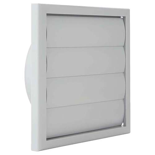 Window Fan Flaps 150mm extractor fan vent with gravity flaps (Grey)