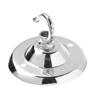 Lyvia HOOKCR Chrome Ceiling Hook Round Plate for Light Fittings and Chandeliers_base