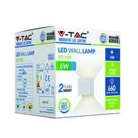 V-TAC VT7079 6W LED Wall Light Up-Down With Bridgelux Chip White Square 3000k_base