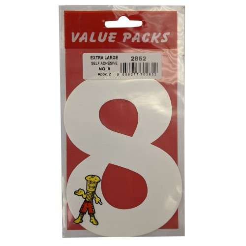 VP2852 Value Packs Extra Large Adhesive Number 8_base