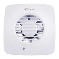 Xpelair XPDX100HTS Simply Silent DX100 4'/100mm Square Bathroom Fan With Humidistat And Timer And Wall Kit, 93028AW_base