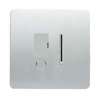 Trendi Switch ART-FSSI 13 Amp Fused Spur with Flex Outlet, Platinum Silver