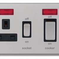 Selectric 45A Cooker Unit with 13A Switched Socket With Neons, 7MPRO_base