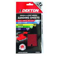DEKTON DT80760 Hook And Loop Mixed Sanding Sheet 12pc_base