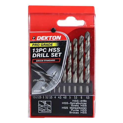 Dekton DT80203 13pc HSS DRILL SET PRO 1.5-6.5mm
