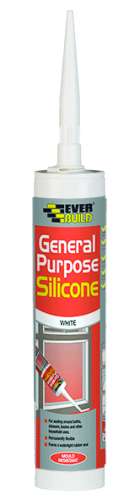 Everbuild General Purpose Silicone Sealant - White, GPSWE_base