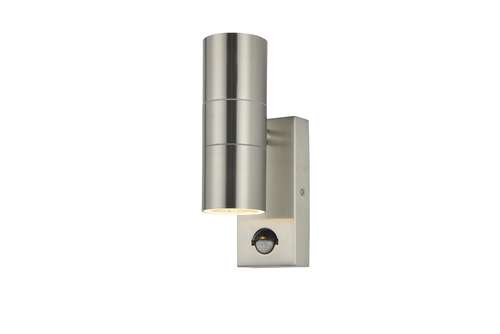 Forum ZN-29179-SST Leto 2lt with PIR Outdoor Light Stainless Steel