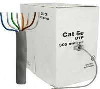 Cat5E Data Cable - Utp Copper Clad Aluminium Grey, 305m_base