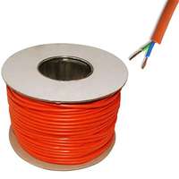 2 Core Orange Flexible Mains Cable 0.75mm Flex Strimmer Lawn Mower Garden 5M