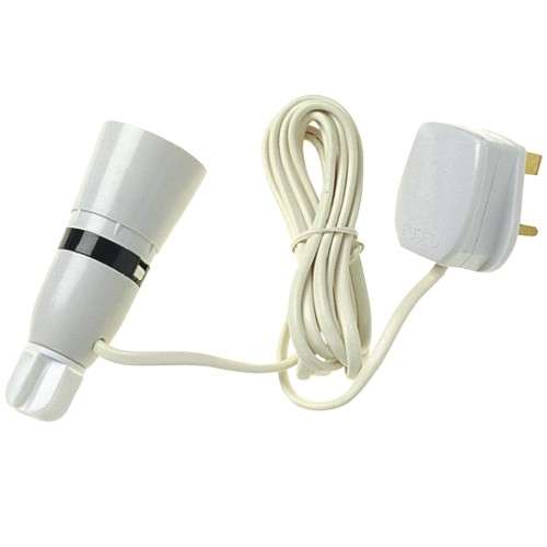 Lamp Socket Black Bottle Lamp Holder Adaptor With Flex & Plug Black_base
