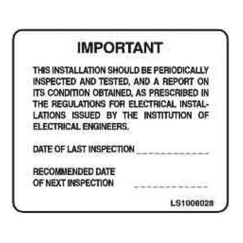 HISPEC LS707028 High Quality Periodic Inspection Electrical Safety Labels_base