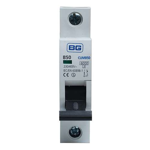 BG CUMB50 Single Pole Miniature MCB Circuit Breaker-50A_base