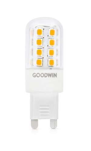 GOODWIN  Capsule Clear G9 300D 4.5W/40W 470lm Non-Dimmable Ra90 3000K LED Lamp