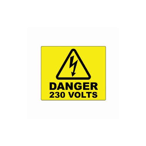 HISPEC LS803553 High Quality Danger 230 Volts c/w Triangle Safety Labels_base