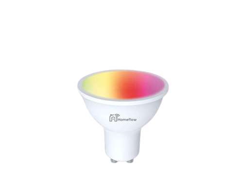 HOMEFLOW B-5001 Gu10 Dimmable Color Changing Smart Bulb RGB and C/W 5 Watts_base
