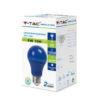 V-TAC VT7344 9W LED Blue Color Light GLS A60 Shape Plastic Bulb 6400K E27_base