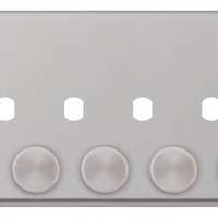 Selectric 4 Gang Plate & Knob Empty Dimmer Plate, 7MPRO_base