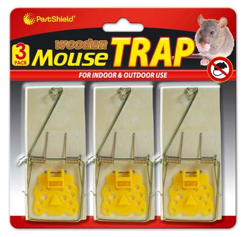 PLYWOOD MOUSE TRAP 3pk