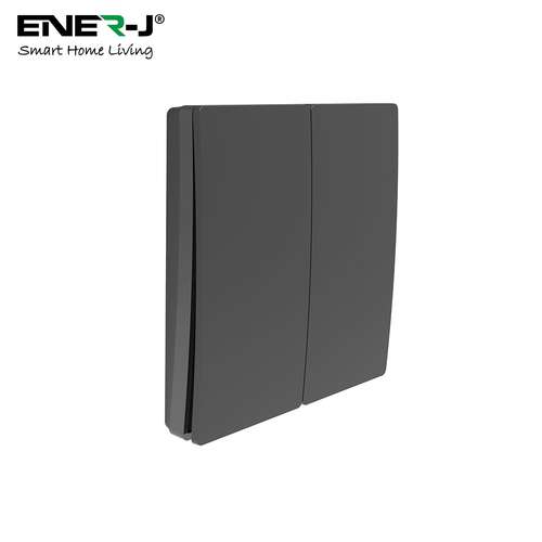 ENER-J WS1051B Wireless Kinetic Switch ECO RANGE Black Body 2 Gang_base