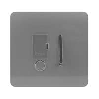 Trendi Switch ART-FSWG 13 Amp Fused Spur with Flex Outlet, Warm Grey