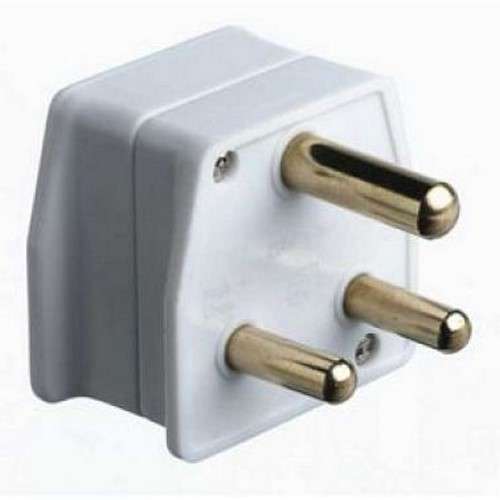 15 Amp 3 Round Pin White Plug Top_base