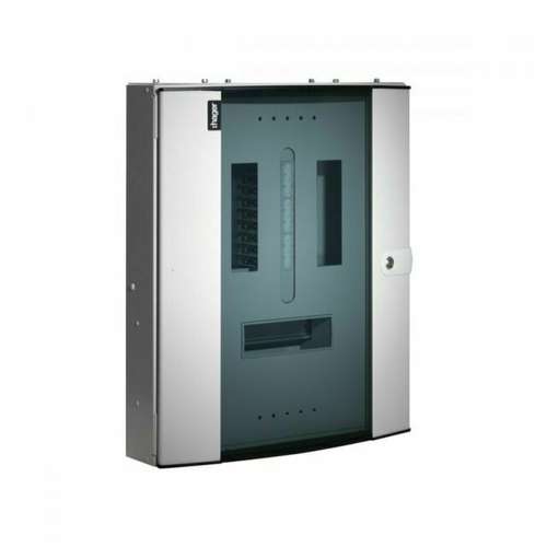 Hager JK104BG High-Quality 3 Phase Distribution Board With Glazed Door 4 Way_base
