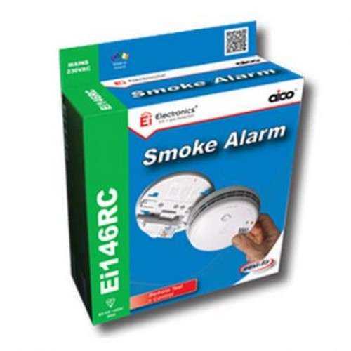 AICO EI146 OPTICAL SMOKE ALARM, MAINS POWERED, ALKALINE BATTERY BACK-UP, EASI-FIT_base