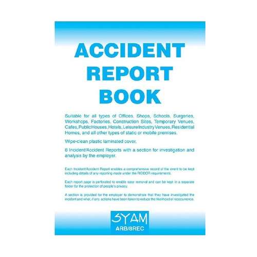 SYAM ARB/8REC Accident Report Book For All Business Premises and Sites A4 Format_base