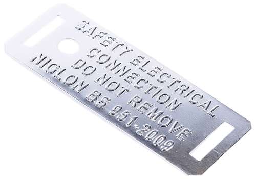 ECL Aluminum Safety Earth Label For Earth Clamps Connector_base