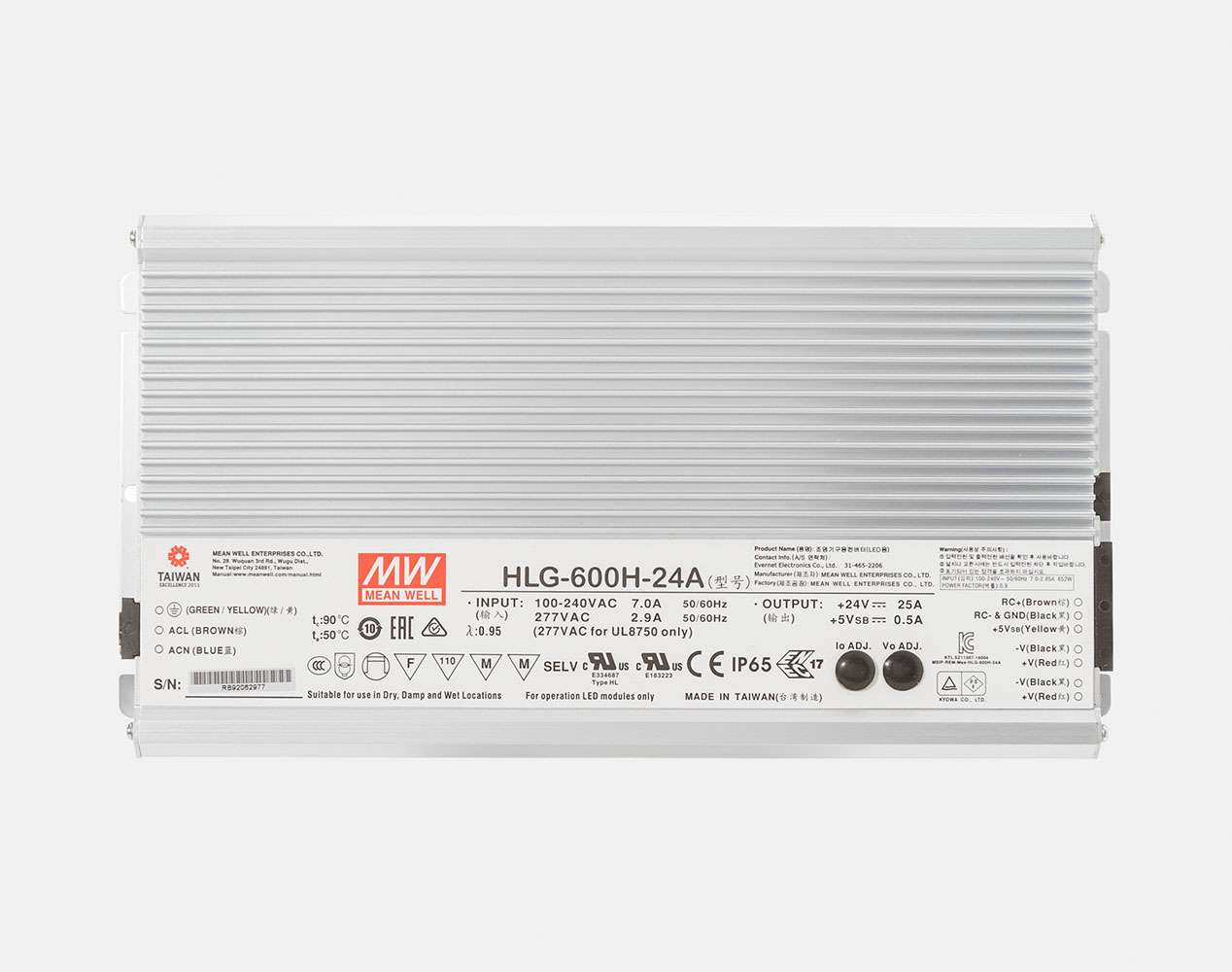 Mean Well LED Netzteil Mean Well HLG-60H-24A LED Netzteil – 24V, 2,5A, 60W, IP65 – Zuverlässiger Trafo Für Beleuchtung Mean Well LED Netzteil Mean Well HLG-60H-24A LED Netzteil – 24V, 2,5A, 60W, IP65 – Zuverlässiger Trafo Für Beleuchtung