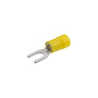 RONBAR FTY6.5 High-Quality 6.5mm Insulated Crimp Copper Fork Terminal Yellow_base