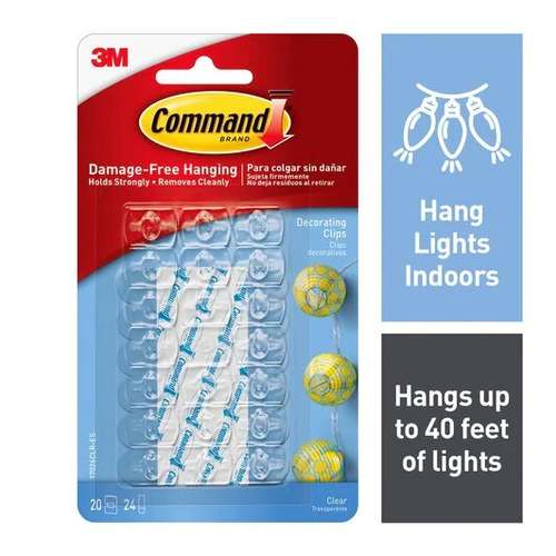 Command 17026CLR 3M Clear Decorating Clip With Strips_base