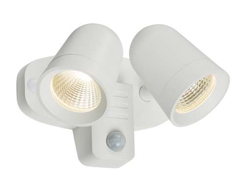 230V IP65 18W LED White Twin Spot Floodlight with PIR_base