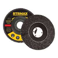 RTRMAX RDF115100 115mm Aluminium Oxide 100 Grit Flap Discs _base