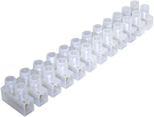 ABM3A12W Electrical Connector Twelve Way White Terminal Block Strips 3 Amps_base