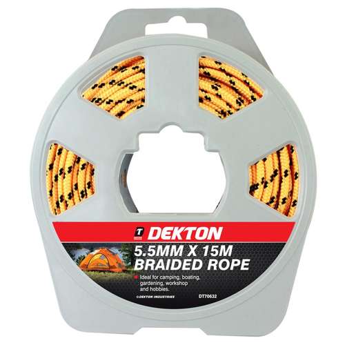 Dekton DT70632 5.5mm X 15m Polypropylene Braided Rope_base