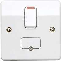 MK Electric Connection Unit White With Flex Outlet, Neon And Frontplate K377WHI_base